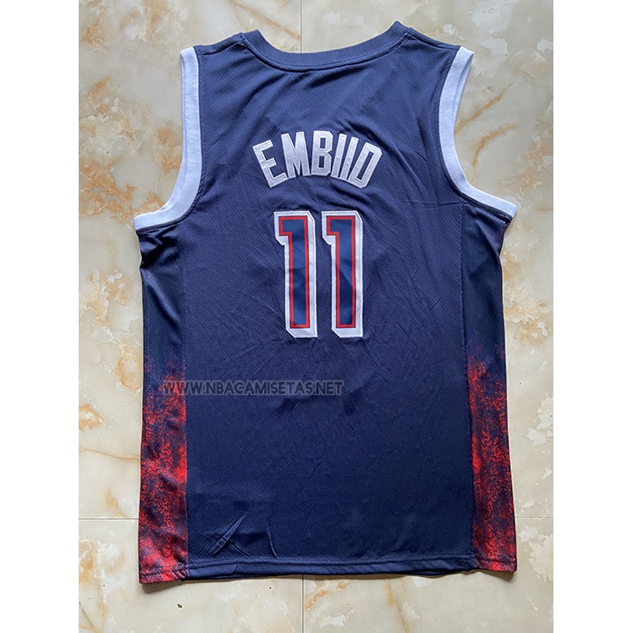 Camiseta USA 2024 Joel Embiid NO 11 Azul1
